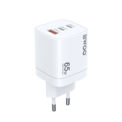 Sạc nhanh BWOO 3 cổng (USB-A + 2 USB-C) 65W GAN EU CDA147 1